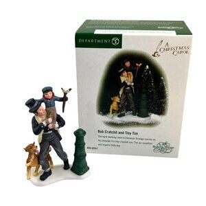Department 56 Dickens Village Bob Cratchit Tiny Tim Heritage Collection Figure